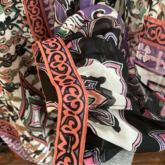 Hale Bob Tribal Print Long Sleeve Blouse, Size XS - Picture 3 of 7